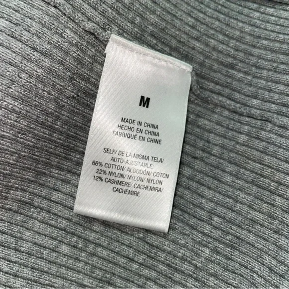 NEW! Favorite Daughter- The Lena Midi Dress Frost Gray Size M Buttoned Ribbed - Picture 15 of 15